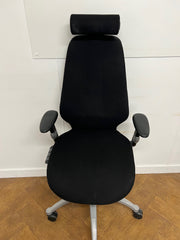 Used RH LOGIC 400 XL Orthopaedic Black Cloth Chair with Headrest.