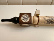 Antique Collectible Decorative Asian Bone Opium Pipe.