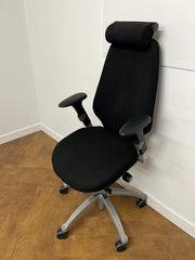 Used RH LOGIC 400 Orthopaedic Black Cloth Chair with Headrest.