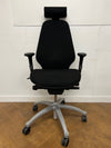 Used RH LOGIC 400 Orthopaedic Black Cloth Chair with Headrest.