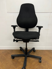 Used Orangebox FLO HBA (High Back) Black Cloth Orthopaedic Chair