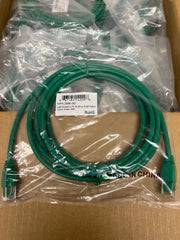 Brand New Box of 100 CAT 6 Booted UTP RJ45 TO RJ45 Patch Cable - Green 3metres Ethernet Cable