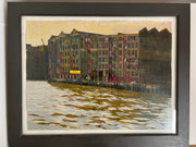 "METROPOLITAN WHARF" BY THE ARTIST DAVID CUTHBERT