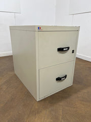 Chubb Fire Resistant 2 Drawer Filing Cabinet. (Badged up as Secureline)