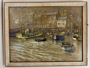 "IN THE HARBOUR-POLPERRO" BY THE ARTIST ROY STRINGFELLOW WATERCOLOUR SIGNED