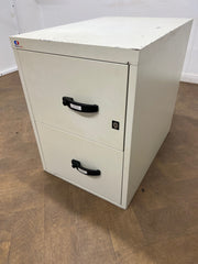 Chubb Fire Resistant 2 Drawer Filing Cabinet. (Badged up as Secureline)