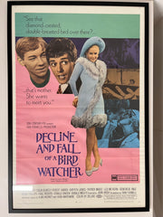 ORIGINAL VINTAGE MOVIE POSTER "DECLINE & FALL OF A BIRD WATCHER" (FRAMED) FROM THE H CLUB