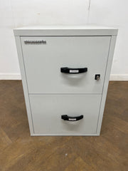 As New Chubb Fire Resistant 2 Drawer Filing Cabinet.