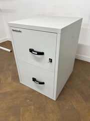 As New Chubb Fire Resistant 2 Drawer Filing Cabinet.