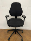 Used Orangebox FLO MBA (Medium Back) Black Cloth Orthopaedic Chair .