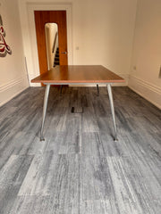 Used Walnut 2000mm x 1000mm Meeting Table on Chrome Legs