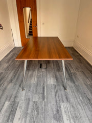 Used Walnut 2000mm x 1000mm Meeting Table on Chrome Legs