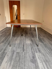 Used Walnut 2000mm x 1000mm Meeting Table on Chrome Legs