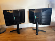 Vintage Retro Bang & Olufsen Beovox Red Line 6000 Speakers Model 6522 with Original B&O Stands