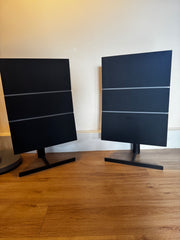 Vintage Retro Bang & Olufsen Beovox Red Line 6000 Speakers Model 6522 with Original B&O Stands