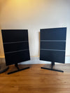 Vintage Retro Bang & Olufsen Beovox Red Line 6000 Speakers Model 6522 with Original B&O Stands