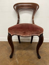 A Set of 8 Victorian Mahogany Hoop Back Dining Chairs with Cabriole Legs