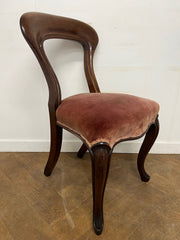 A Set of 8 Victorian Mahogany Hoop Back Dining Chairs with Cabriole Legs