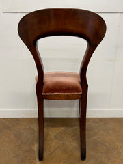 A Set of 8 Victorian Mahogany Hoop Back Dining Chairs with Cabriole Legs