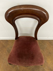 A Set of 8 Victorian Mahogany Hoop Back Dining Chairs with Cabriole Legs