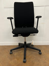 Used Haworth Series 39 Black Cloth Swivel Chair with Arms