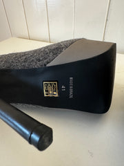 Carvela Kurt Geiger Grey Wool Stiletto Ankle Boots Size 8