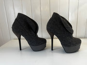 Carvela Kurt Geiger Grey Wool Stiletto Ankle Boots Size 8