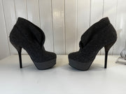 Carvela Kurt Geiger Grey Wool Stiletto Ankle Boots Size 8