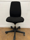 Used Kinnarps 5000 Black Cloth Swivel Chair without Arms