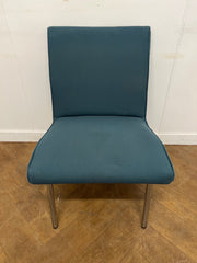 Vintage "Vostra" Lounge Chair by Jens Risom for Walter Knoll in Teal Cloth