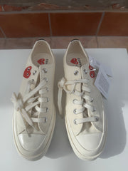 Comme De Garcon Play Converse Heat Chuck Taylor All Star 70 Low Top Trainers Size 6