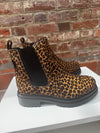 Russell and Bromley Combat Chelsea Leopard Skin Boot Size 6 Brand New in the Box