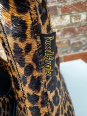 Russell and Bromley Combat Chelsea Leopard Skin Boot Size 6 Brand New in the Box