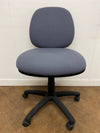 Unused Grey/Blue Cloth Low Back Operator Chair (No Arms)