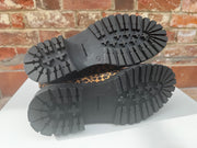 Russell and Bromley Combat Chelsea Leopard Skin Boot Size 6 Brand New in the Box