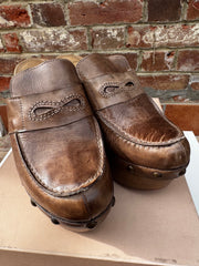 Carvela Lava Leather Heeled Platform Cloggs Size 5