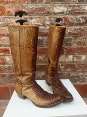 Prada Python Knee High Boots Size 7
