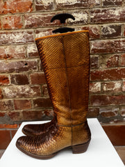 Prada Python Knee High Boots Size 7