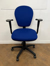 Used Torasen High Back Operator Chair in Blue Cloth
