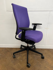 Used Senator Enigma S21 Purple Cloth Operator/Swivel Chair