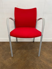 Senator Trillipse Red Cloth Stacking Meeting Chair