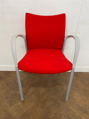 Senator Trillipse Red Cloth Stacking Meeting Chair