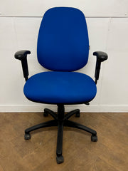 Used "Posture Seating" Blue Cloth Fully Adjustable Chair