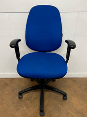 Used "Posture Seating" Blue Cloth Fully Adjustable Chair