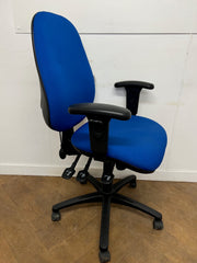 Used "Posture Seating" Blue Cloth Fully Adjustable Chair