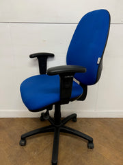 Used "Posture Seating" Blue Cloth Fully Adjustable Chair