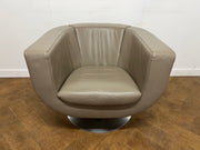 Used B&B Italia Tulip Chair in Espresso Leather Designed by Jeffrey Bernett (2000)