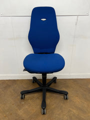 Kinnarps 8783 Blue Cloth Swivel Chair No Arms