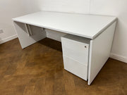 Used Herman Miller White 1800mm x 775mm Panel Ended Managers Desk