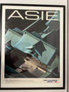 An Original Vintage Glazed Framed Air France Asia Travel Poster by Yann Arthus-Bertrand